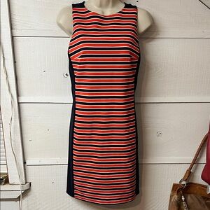 Michael Kors Striped Mini Dress - Red, navy, White